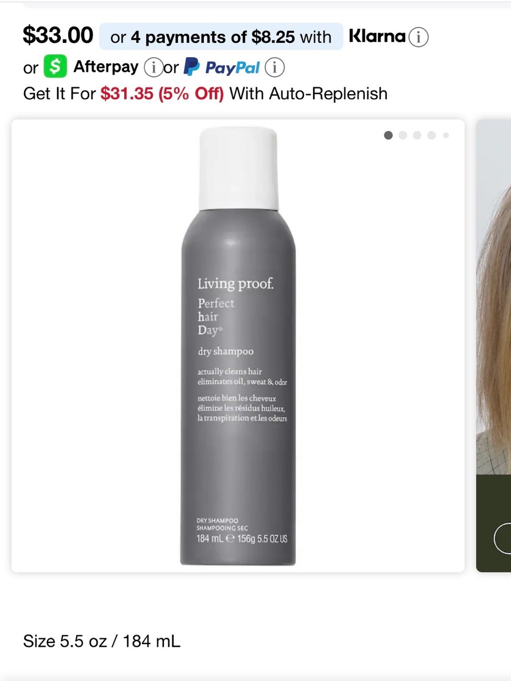Living Proof Dry Shampoo Spray —5.5 oz